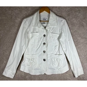 Chaqueta LAL Live A Little Blanca Mezcla de Algodón Botón Frontal Talla M Elastizada Casa de Campo - Imagen 1 de 12