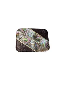 Vintage Mexico Wood Abalone Belt Buckle Early 80s Souvenir Men’s Western Retro - Picture 1 of 9