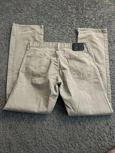 Pantalone uomo denim Levis 514 taglio dritto 34 x 34 kaki marrone bianco linguetta etichetta nera - Foto 1 di 10