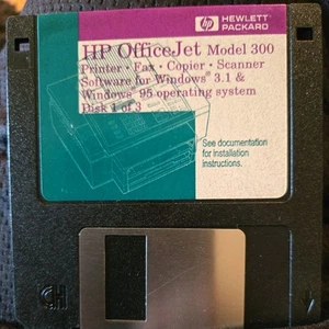 1996 HP OfficeJet Model 300 Printer Fax For Windows 3.1 & Win95 - Picture 1 of 2