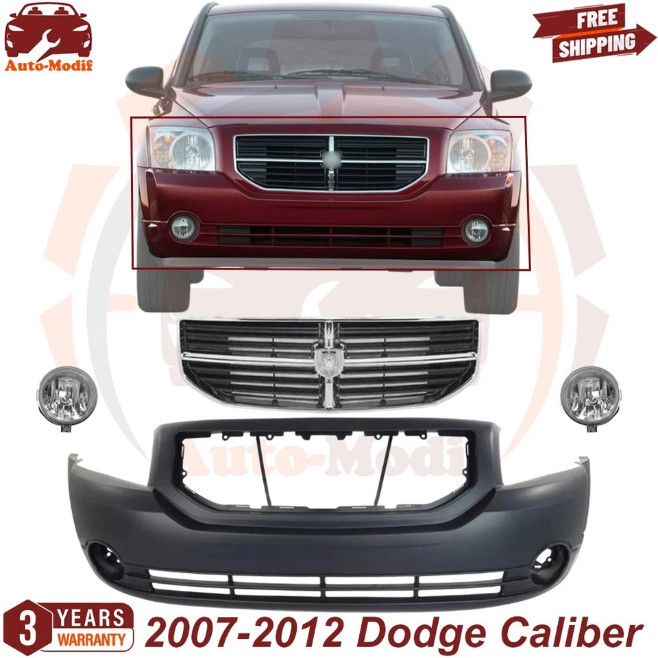 Front Bumper Cover & Grille Assembly With Foglights For 2007-2012 Dodge Caliber Foto 1 de 4