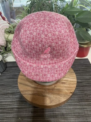 Шляпа-бини Kangol Kids маленькая Escher клетчатая космическая шапка розовая вязаная шерстяная смесь - Изображение 1 из 4