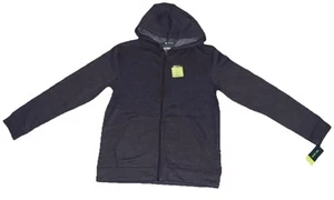 Kids Grey Ultra soft Fleece Zippered Hoodie NWT Sz L - Picture 1 of 6