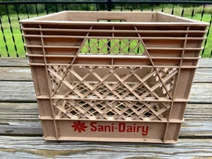 Caja de leche de plástico vintage Johnstown Pa Sani ~ rara - Imagen 1 de 3