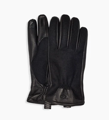 NWD $95 UGG Hombres Lana Cuero Guantes Tecnológicos Negros M/M Foto 1 de 4