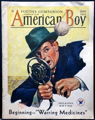 June 1934 American Boy Magazine - Ben Chapman, Baseball's Fastest Human Foto 1 de 4