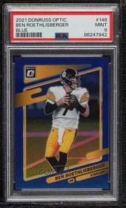 Panini Donruss Optic Blue Prizm 2021/179 Ben Roethlisberger #148 PSA 9 como nuevo - Imagen 1 de 3