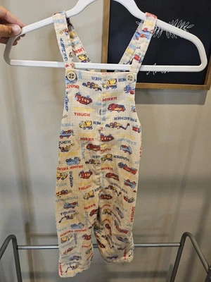 Mono de pana gris infantil Healthtex vintage aviones, trenes y vagones 24 meses Foto 1 de 4