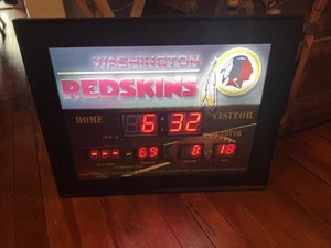 Washington Redskins Scoreboard Clock Digital LED Football 21 X 17 - Used - Picture 1 of 5