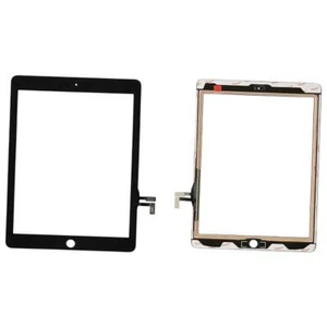TOUCHSCREEN GLAS VORNE FÜR IPAD 5a 2017 A1822 A1823 SCHWARZ MIT DOPPELSEITIGEM AUFKLEBER - Bild 1 von 4
