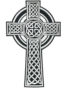Ornamental Celtic Cross Iron-on & Sew-on Back Patch | Biker Motorcycle Gang Logo - Picture 1 of 4