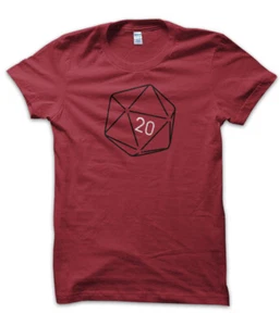 T-Shirt Maglietta Dado 20 Facce D20 Big Bang Dungeon Theory RPG Gioco Idea Uomo - Bild 1 von 2