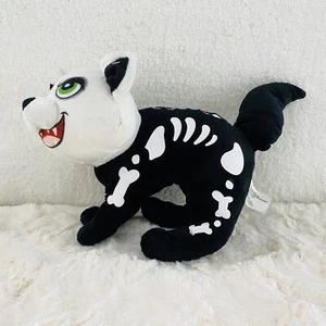 KellyToy Scaredy Cats Skeleton 10" Plush Black Halloween Black Skeleton Cat - Picture 1 of 8