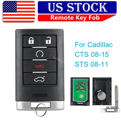 For 2008 2009 2010 2011 2012 2013 2014 Cadillac CTS Smart Remote Car Key Fob - Image 1 of 4