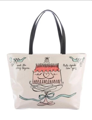 NUEVO SIN ETIQUETAS Kate Spade Boda Campana Pastel Francis Bolso Cartera Novia Ducha Luna de Miel RARO Foto 1 de 4