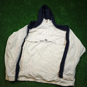 Vintage Sergio Tacchini Jacket Mens Large Pullover White Windbreaker 90s outdoor - Picture 1 of 15