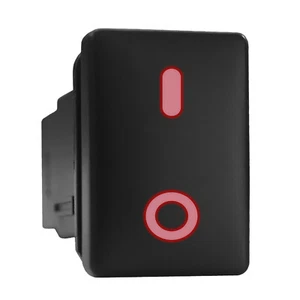ON OFF - Red Backlit Short Push In Switch  1.28"x 0.87" (Fit: Toyota) - Picture 1 of 6