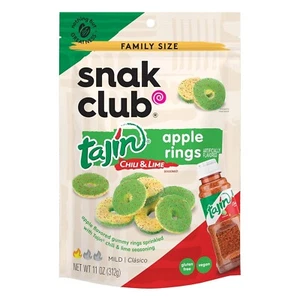 Club Tajin Apple Rings Gummy Candy, Fruit Candy Gummies with Chili and Lime Seas - Picture 1 of 7