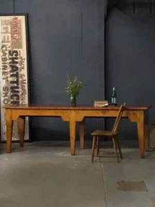Large Antique Desk, 2 Person Primitive Desk, Primitive Table, School House Table - Picture 1 of 10