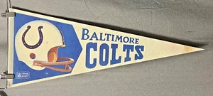 Vintage 1970s Baltimore Colts NFL Pennant - 29" x 11' Officially Licensed NFL #2 - Picture 1 of 3