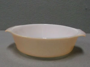 FIRE KING #437 PFIRSICH GLANZ RUND 1 1/2 Quart KASSEROLLE Mid-Century Ofengeschirr - Bild 1 von 11