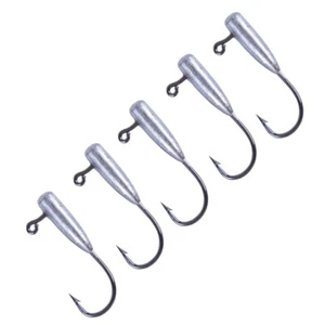 20pcs/lot Lead Head Jig Hooks 1.5g Carbon Steel Fishing Hook Bass Carp Crappie - Picture 1 of 6