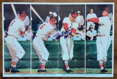 Stan Musial autograph Cardinals signed "4 Swings" auto HOF 69 Inscribed STM COA - Image 1 of 4
