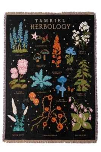 Elder Scrolls Online Tamriel Herbology Oversized Throw Blanket 80x60 Official - Picture 1 of 5