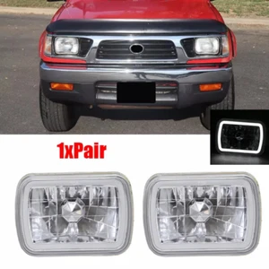 For 1988-1995 Toyota Pickup  5x7 7x6 inch W/Halo DRL LED Semi Sealed Headlights - Picture 1 of 8