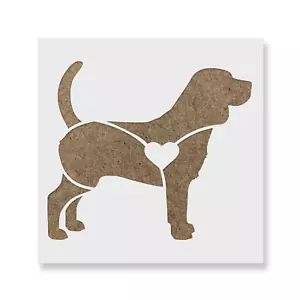 Plantilla de corazón Beagle - plantillas Mylar duraderas y reutilizables - Imagen 1 de 5