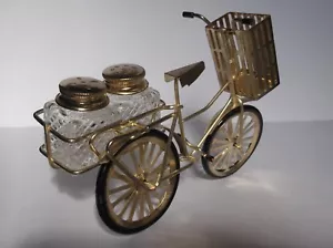 Bicicleta vintage en metal, pimienta, salero y palillo de dientes - Imagen 1 de 10