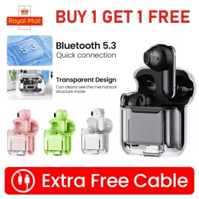 Bluetooth Wireless Headphones TWS Earphones Mini In-Ear Pods For iPhone Samsung - Image 1 of 4