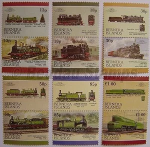 1986 BERNERA Islands (Scotland GB Locals) Set #3 Train Locomotive Railway Stamps - Picture 1 of 1