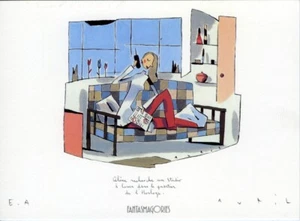 François AVRIL EX LIBRIS FEMMES CÉLINE - FANTASMAGORIES 1997 - EA / SIGNÉ - Picture 1 of 1