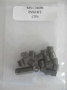 MS124696 Screw Thread Insert 1/4-28 x 3/8" Helicoil Stainless Steel - Lot of 20 - Picture 1 of 4