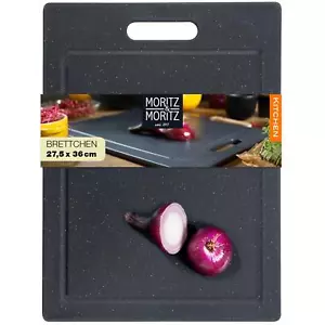 Schneidebrett mit Saftrille Granit schwarz Schneidbrett Küchenbrett 36 x 27,5 cm - Bild 1 von 8