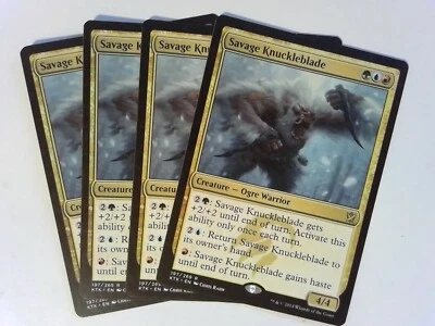 4x Savage Knuckleblade	 Khans of Tarkir - Magic the Gathering Mtg Multi - Image 1 of 2
