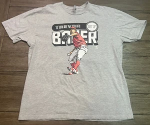 Trevor Bauer MLB Players Choice Gray SS T Shirt Size 2XL Reds Dodgers - Picture 1 of 5