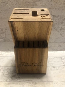 THE PIONEER WOMAN RUSTIC Kitchen Knife Block 13 Slot (Block Only!) Pre-owned - Picture 1 of 9