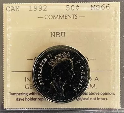 Canada - 50 cents - 1992 - NBU - ICCS Certified - MS-66 - Image 1 of 3