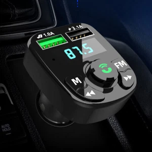Bluetooth Wireless FM Transmitter QC3.0 USB Charger Car MP3 Radio Player Adapter - Picture 1 of 12