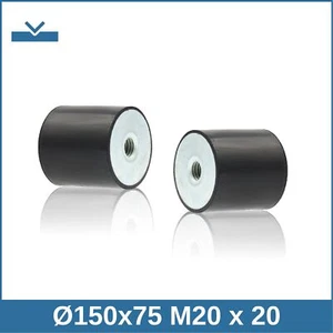 C Ø150x75 M20 x 20 NK 45° Shore Gummi Metall Puffer Silentblock - Picture 1 of 2