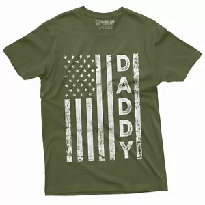 T-shirt uomo bandiera americana papà festa del papà USA idee regalo papà patriottico maglietta - Foto 1 di 8