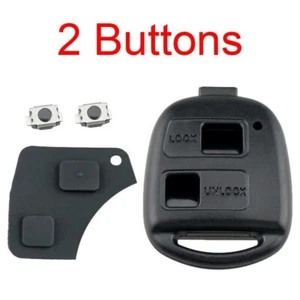 2 Button Pad Switch Remote Car Key Shell Case Replacement Fit For Toyota - Picture 1 of 12