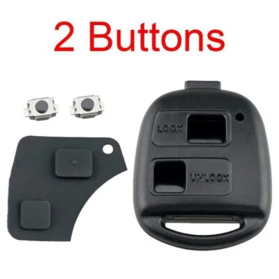 2 Button Pad Switch Remote Car Key Shell Case Replacement Fit For Toyota - Image 1 of 4