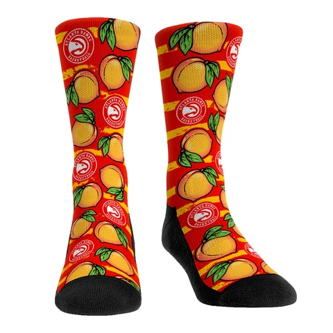 Men's Rock Em Socks Atlanta Hawks Peaches Crew Socks Cover