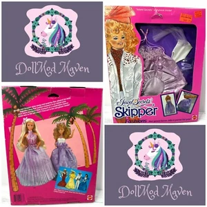 DollMod Maven🦄 Barbie 1983 JEWEL SECRETS SKIPPER bambola fashion set nuovo con scatola lotto - Foto 1 di 8