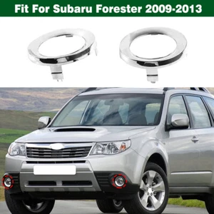 Left Right Fog Light Cover Bezel Ring Chrome Trim For Subaru Forester 2009-2013 - Picture 1 of 7