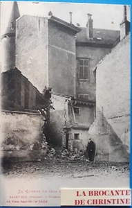 CPA De Saint Dié Maison bombardée rue de la Gare .VOSGES Non Ecrite N°740/78 - Foto 1 di 1