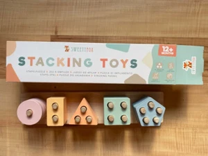 Sweety Fox Montessori Spielzeug ab 1 Jahr - Holz Sortier & Stapelspielzeug, - Bild 1 von 2